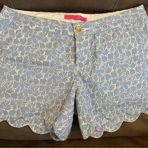 Lilly Pulitzer Blue and White Patterned Shorts